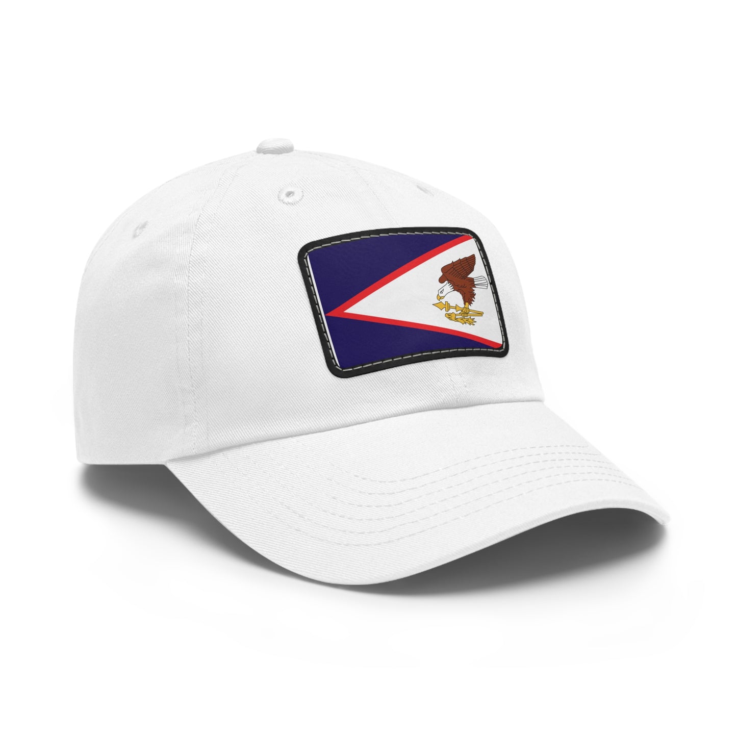 Flag Village American Samoa Flag Hat Cap with Leather Patch