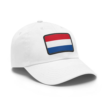 Flag Village Netherlands Flag Hat Cap with Leather Patch