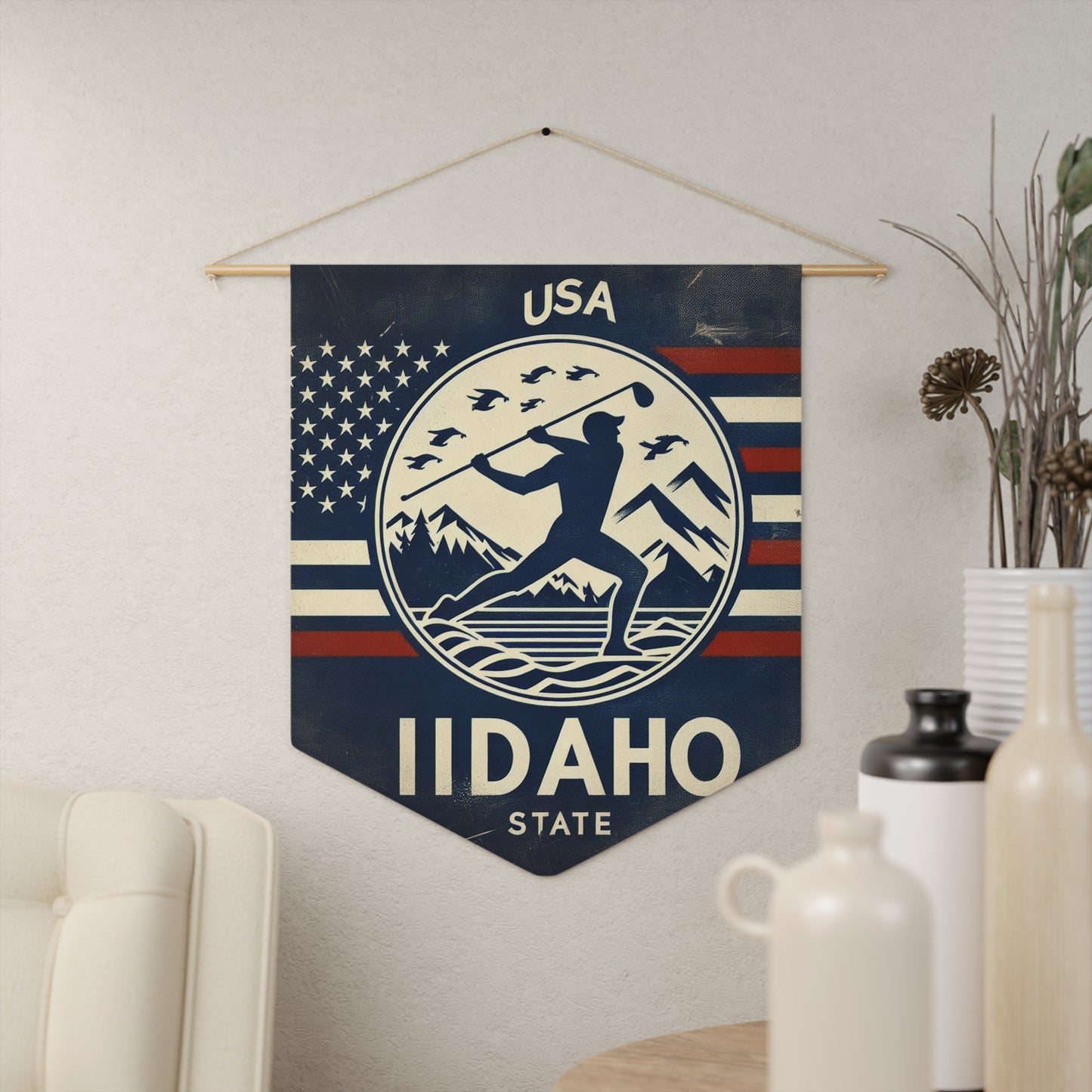 Flag Village Idaho State Flag Pennant Sporting Home Wall decoration ID0001