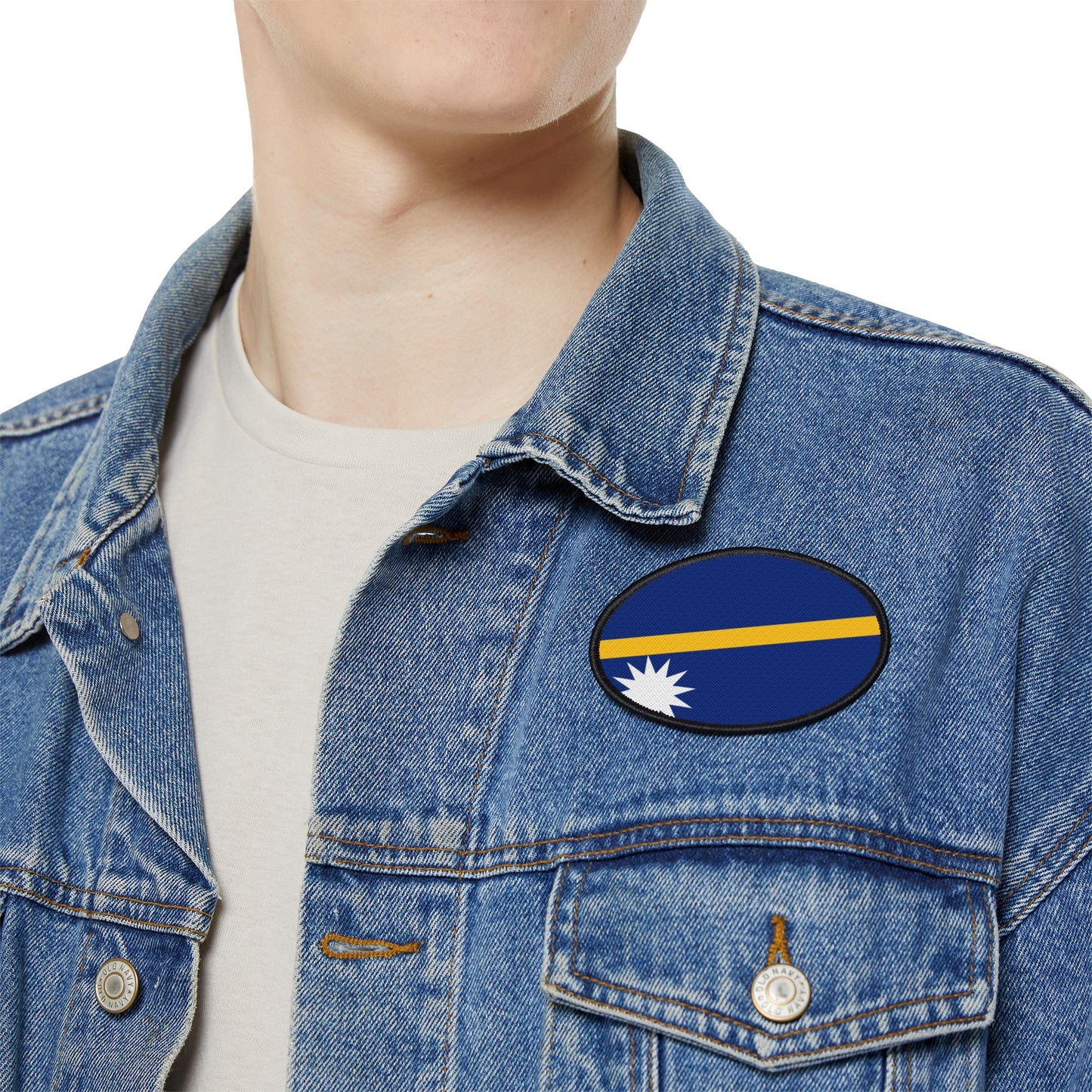 Flag Village Nauru Flag Embroidery Iron-On Patches