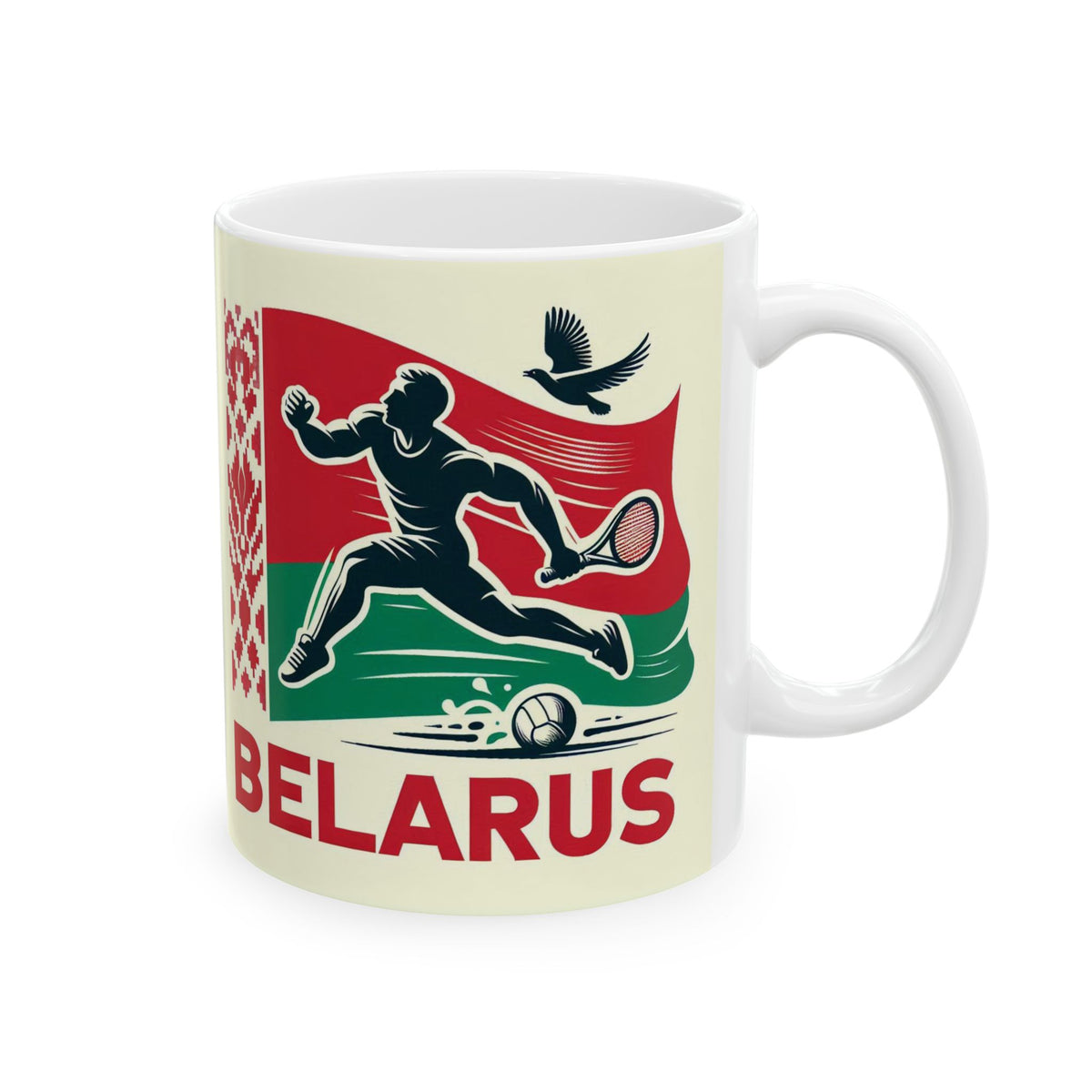 Flag Village Belarus Sporting Flag Ceramic Coffee Mug 11oz