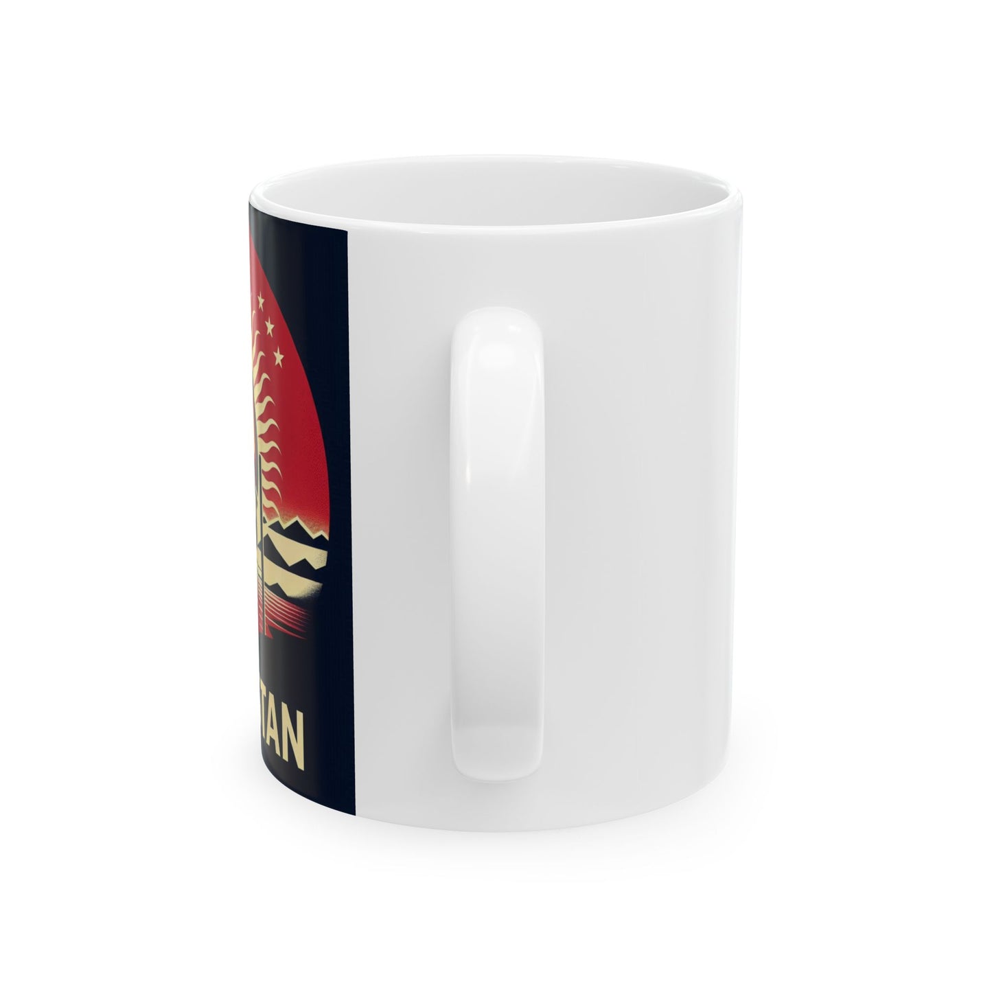 Flag Village Kyrgyzstan Sporting Flag Ceramic Coffee Mug 11oz KGZ0006