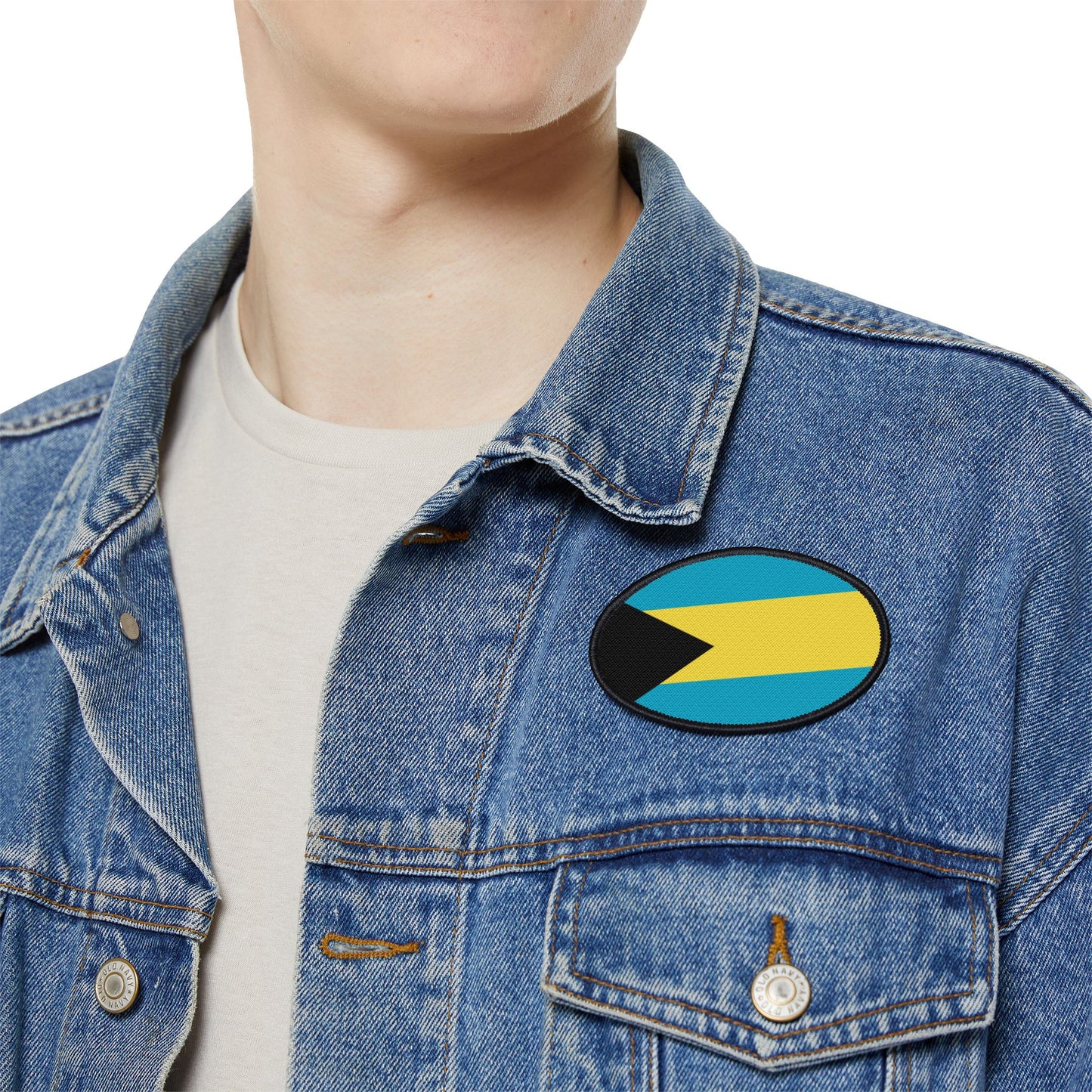 Flag Village Bahamas Flag Embroidery Iron-On Patches