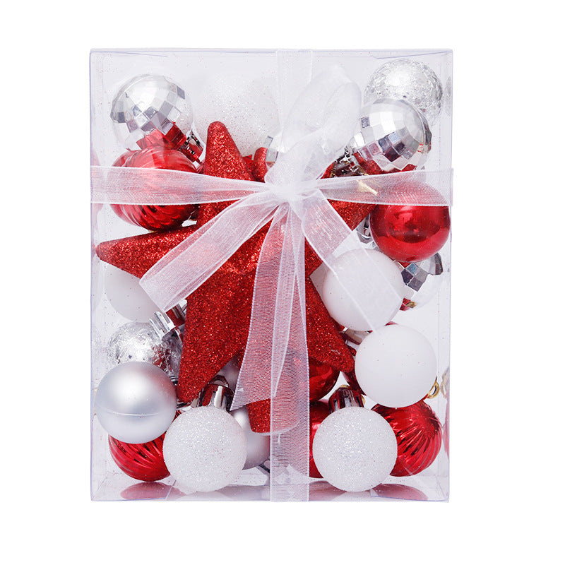 Flag Village Christmas Ball tree top Star Gift Box set