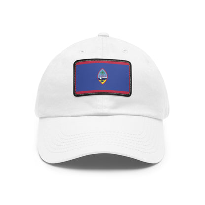 Flag Village Guam Flag Hat Cap with Leather Patch