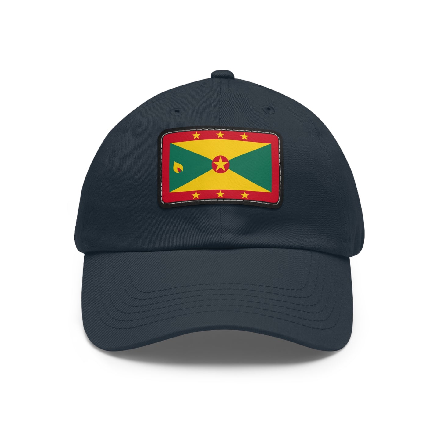 Flag Village Grenada Flag Hat Cap with Leather Patch