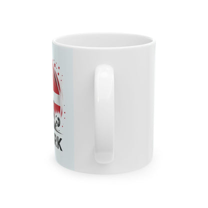 Flag Village Denmark Sporting Flag Ceramic Coffee Mug 11oz FV-MG0021