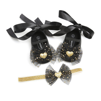 Flag Village Cute butterfly baby gift box with baby shoes princess shoes headdress Crown