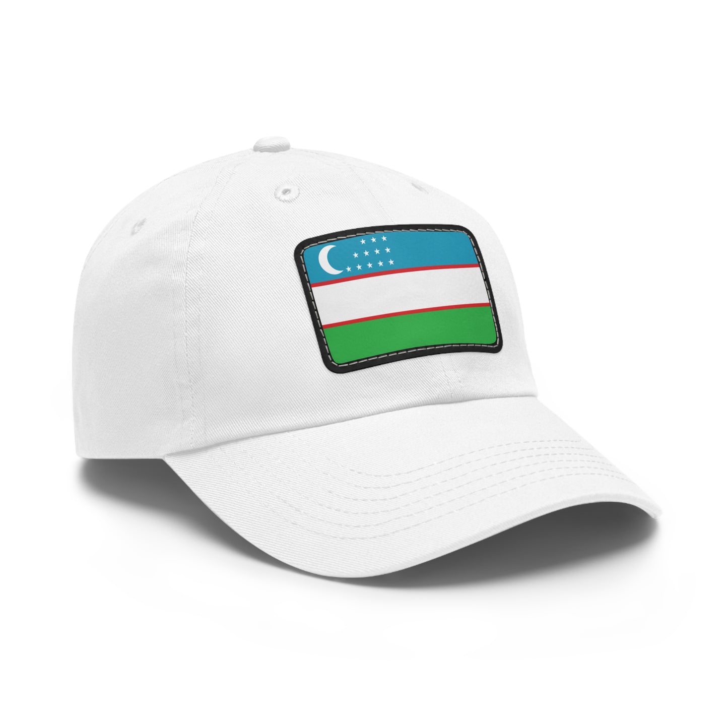 Flag Village Uzbekistan Flag Hat Cap with Leather Patch