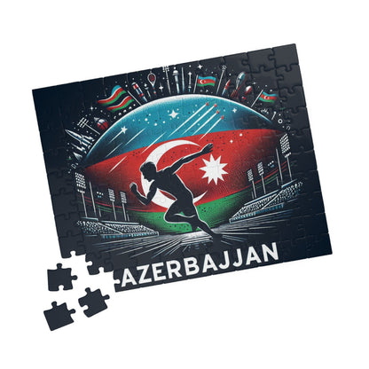 Flag Village Azerbaijan Sporting Flag Puzzle (110, 252, 520, 1014-piece) AZE0003