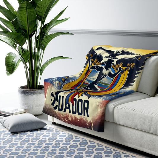 Flag Village Ecuador Sporting Flag Sherpa Fleece Blanket ECU0007