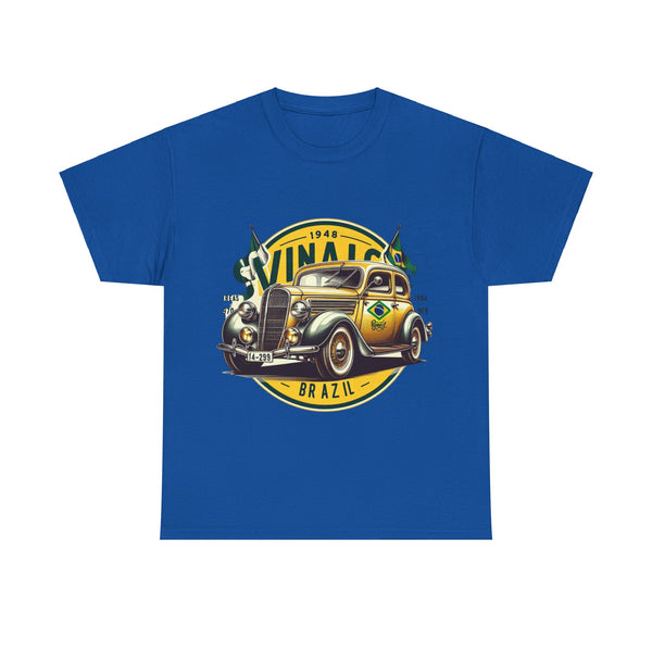Flag Village Brazil Vintage Car Flag T-SHIRT Heavy Cotton Tee BRA0007