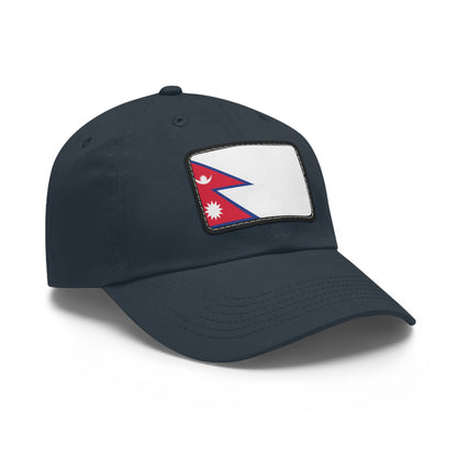 Flag Village Nepal Flag Hat Cap with Leather Patch