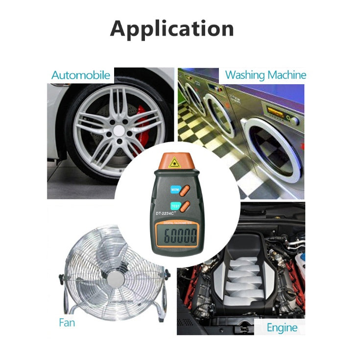 Flag Village Auto Tools Digital Tachometer
