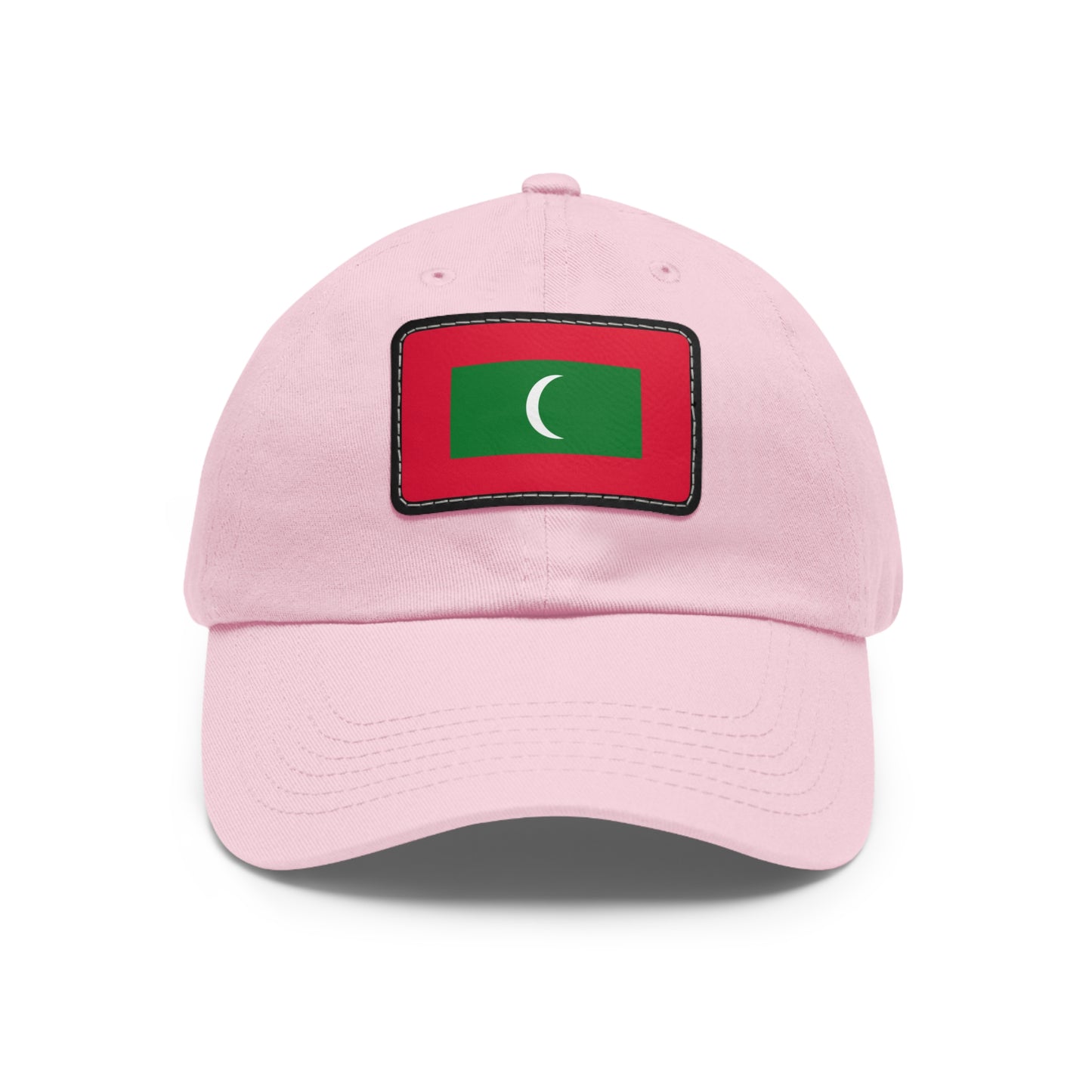Flag Village Maldives Flag Hat Cap with Leather Patch