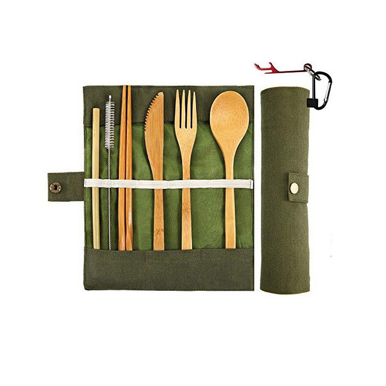 Flag Village Bamboo portable tableware gift box 11pcs set