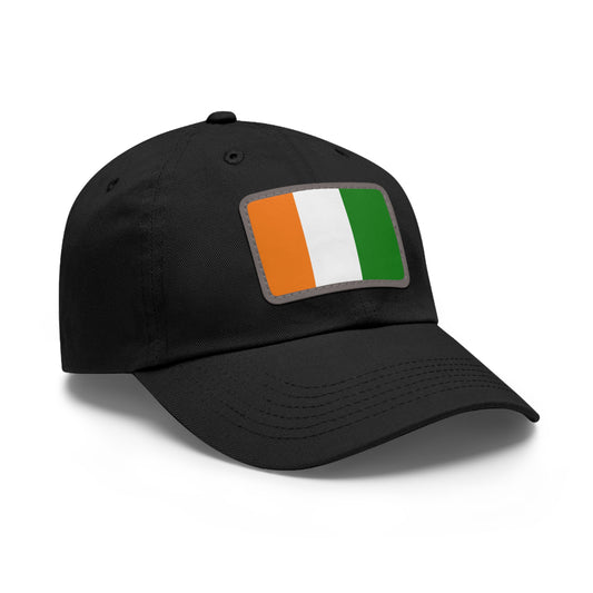 Flag Village Cote D'Ivoire(Ivory Coast) Flag Hat Cap with Leather Patch