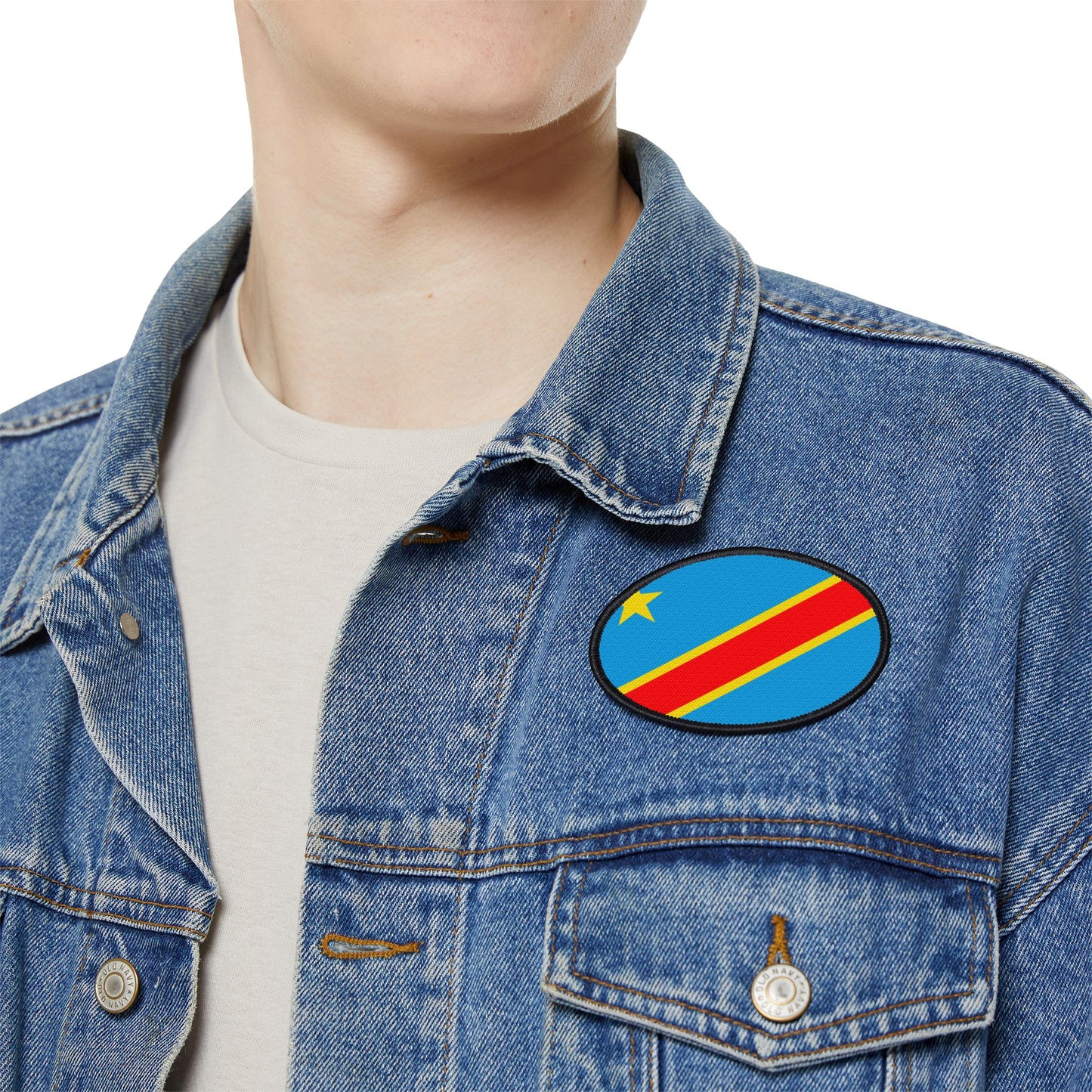 Flag Village Democratic Republic Of The Congo Flag Embroidery Iron-On Patches