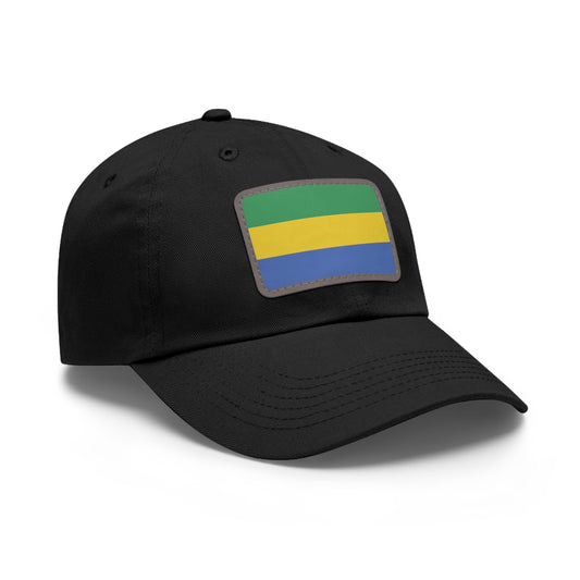 Flag Village Gabon Flag Hat Cap with Leather Patch