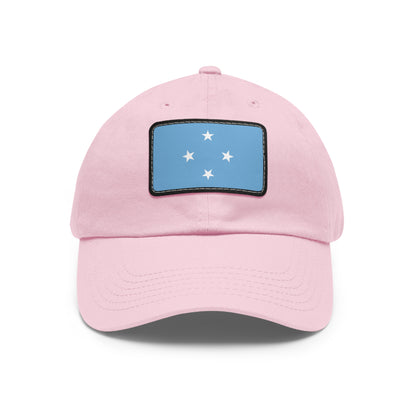 Flag Village Micronesia Flag Hat Cap with Leather Patch