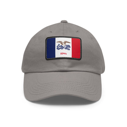 Flag Village USA Iowa State Flag Hat Cap with Leather Patch