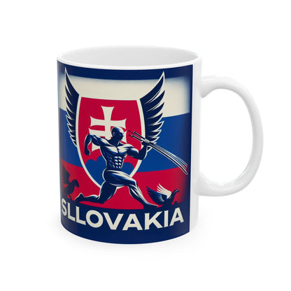 Flag Village Slovakia Sporting Flag Ceramic Coffee Mug 11oz SVK0006