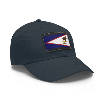 Flag Village USA American Samoa State Flag Hat Cap with Leather Patch
