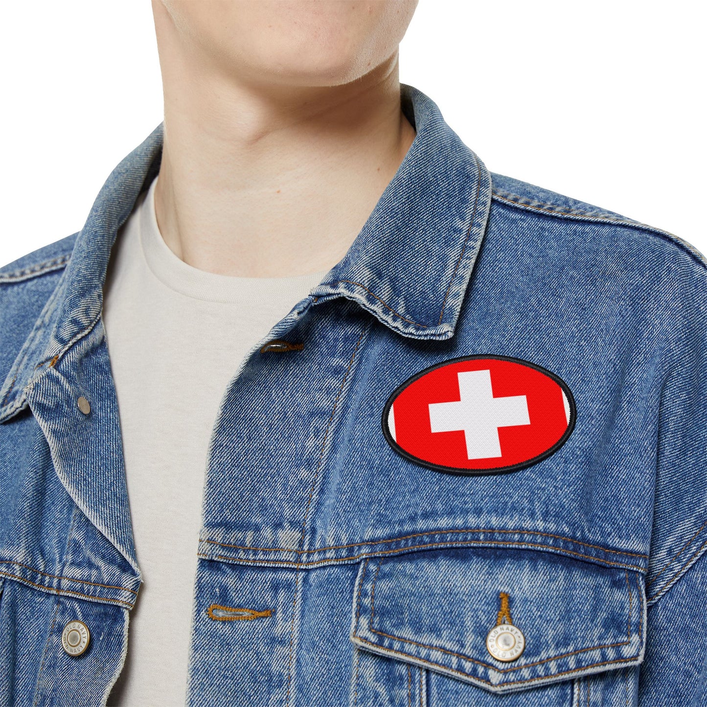 Flag Village Switzerland Flag Embroidery Iron-On Patches