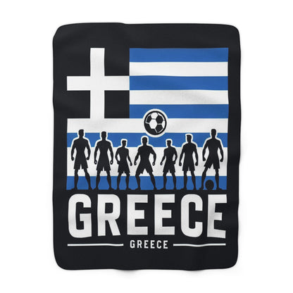 Flag Village Greece Sporting Flag Sherpa Fleece Blanket GRC0002