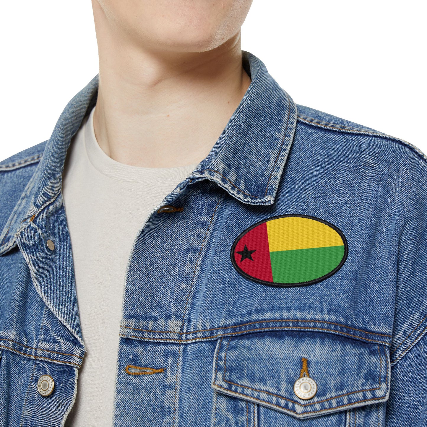 Flag Village Guinea-Bissau Flag Embroidery Iron-On Patches
