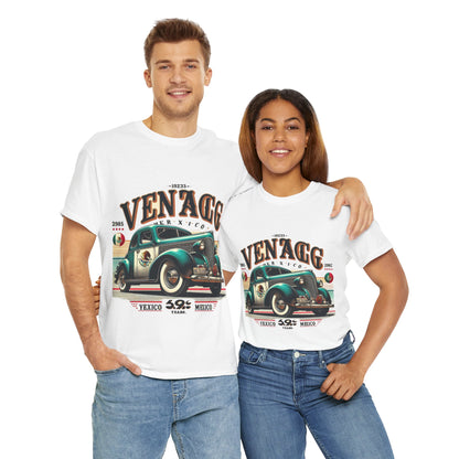 Flag Village Mexico Vintage Car Flag T-SHIRT Heavy Cotton Tee MEX0004