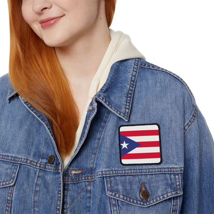 Flag Village Puerto Rico Flag Embroidery Iron-On Patches