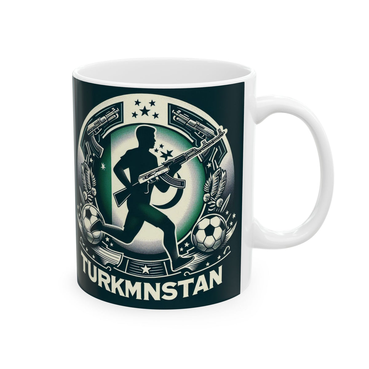 Flag Village Turkmenistan Sporting Flag Ceramic Coffee Mug 11oz TKM0006
