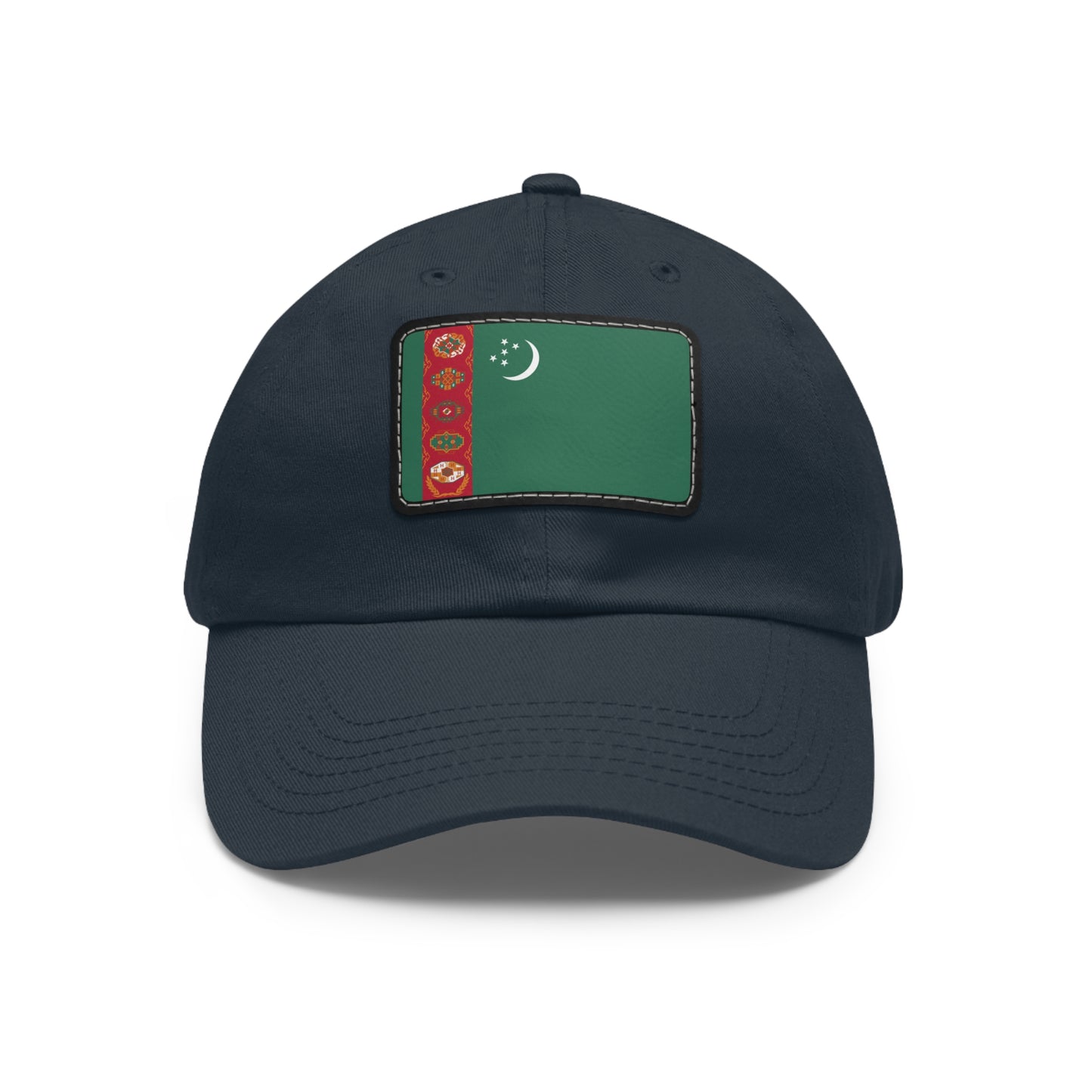 Flag Village Turkmenistan Flag Hat Cap with Leather Patch