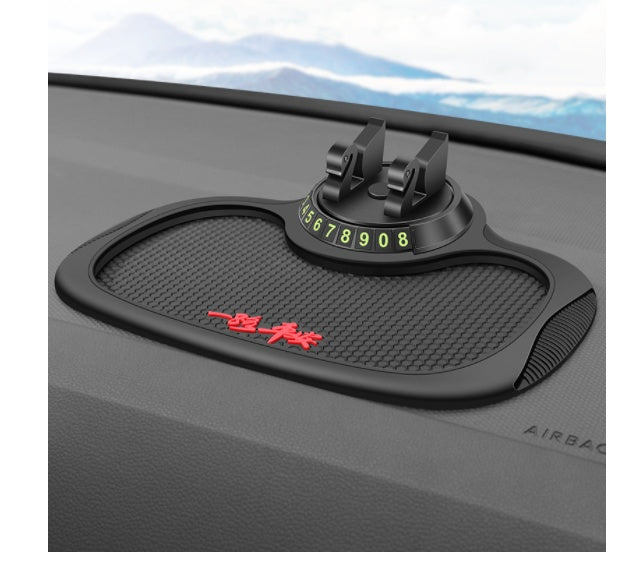 Flag Village Auto Tools Non-Slip Car Phone Pad For 4-in-1 Car Parking Number Card Anti-Slip Mat Auto Phone Holder Sticky Anti Slide Dash Phone Mount