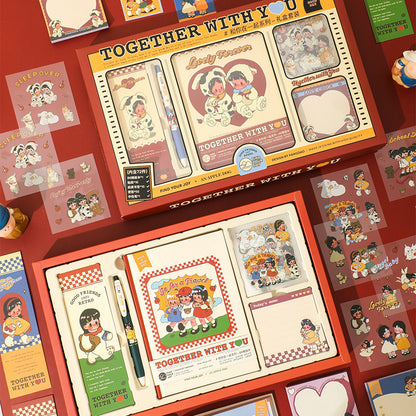Flag Village Cute Ledger Sticker Gift Box Set