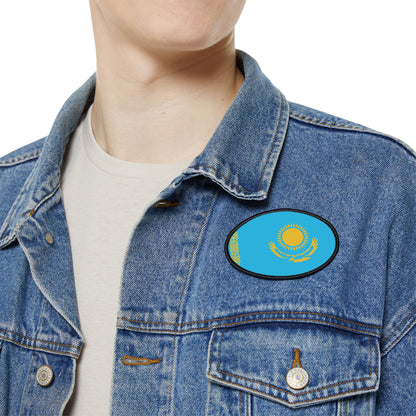 Flag Village Kazakhstan Flag Embroidery Iron-On Patches