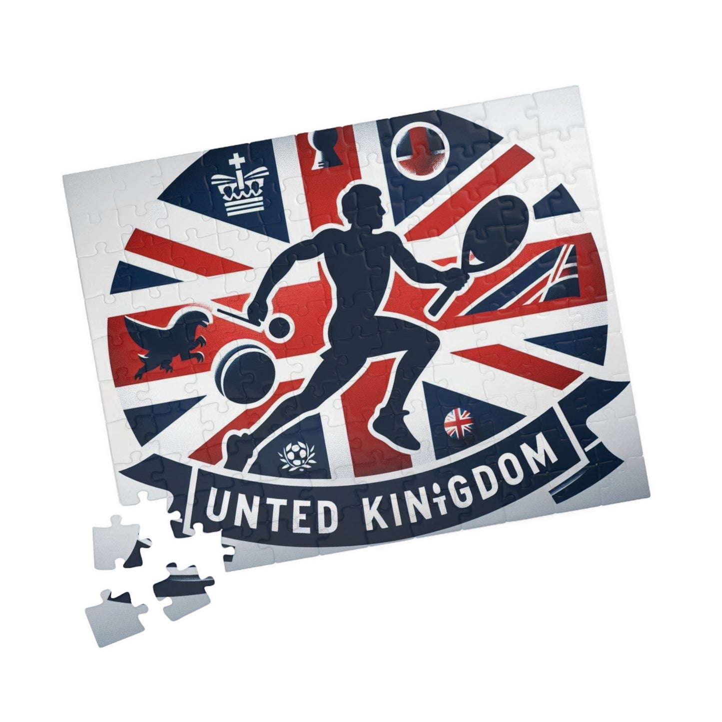 Flag Village United Kingdom Sporting Flag Puzzle (110, 252, 520, 1014-piece) UK0011