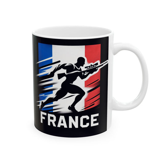 Flag Village France Sporting Flag Ceramic Coffee Mug 11oz FRA0008