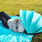 Flag Village Outdoor Sunproof Fold Beach Umbrella