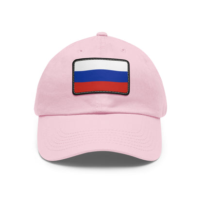 Flag Village Russia Flag Hat Cap with Leather Patch