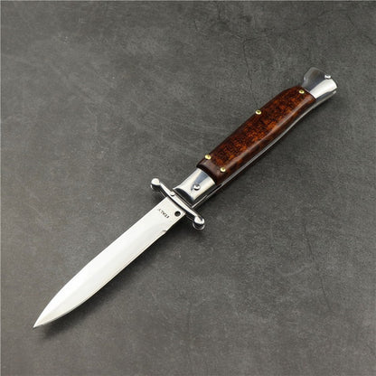 Flag Village Camping Outdoor Damascus Folding Knife