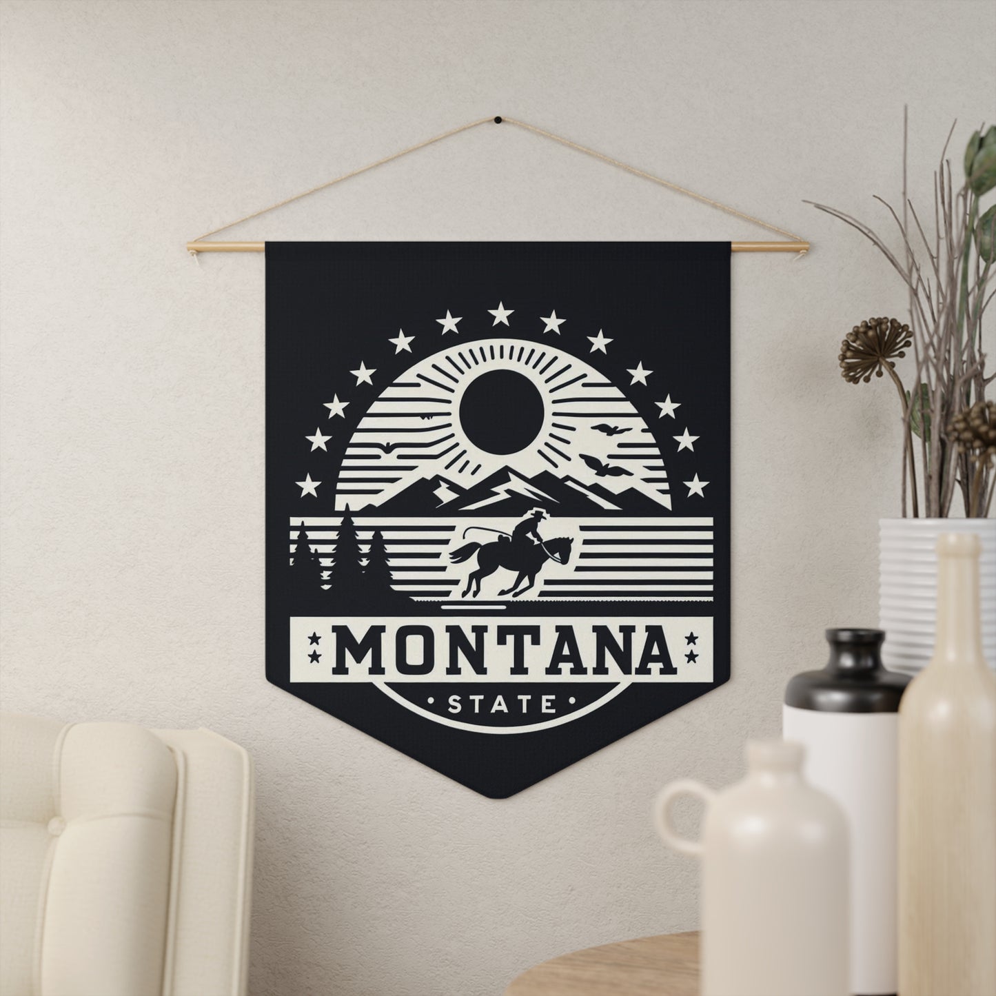 Flag Village Montana State Flag Pennant Sporting Home Wall decoration MT0001