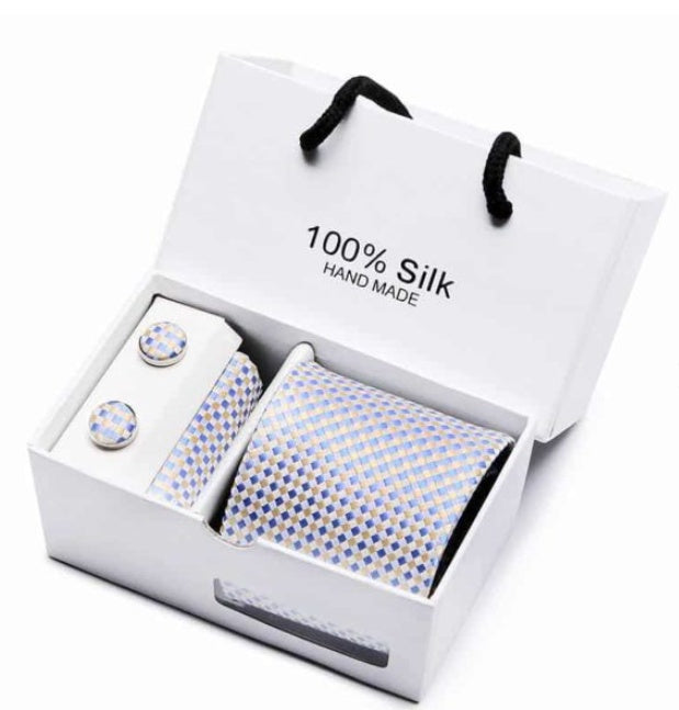 Flag Village Men's gift box 5-piece suit business formal wedding tie