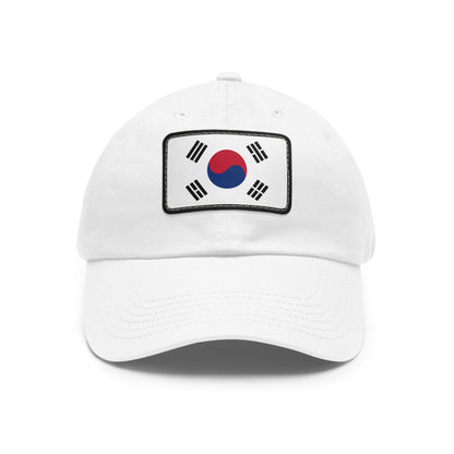 Flag Village South Korea Flag Hat Cap with Leather Patch