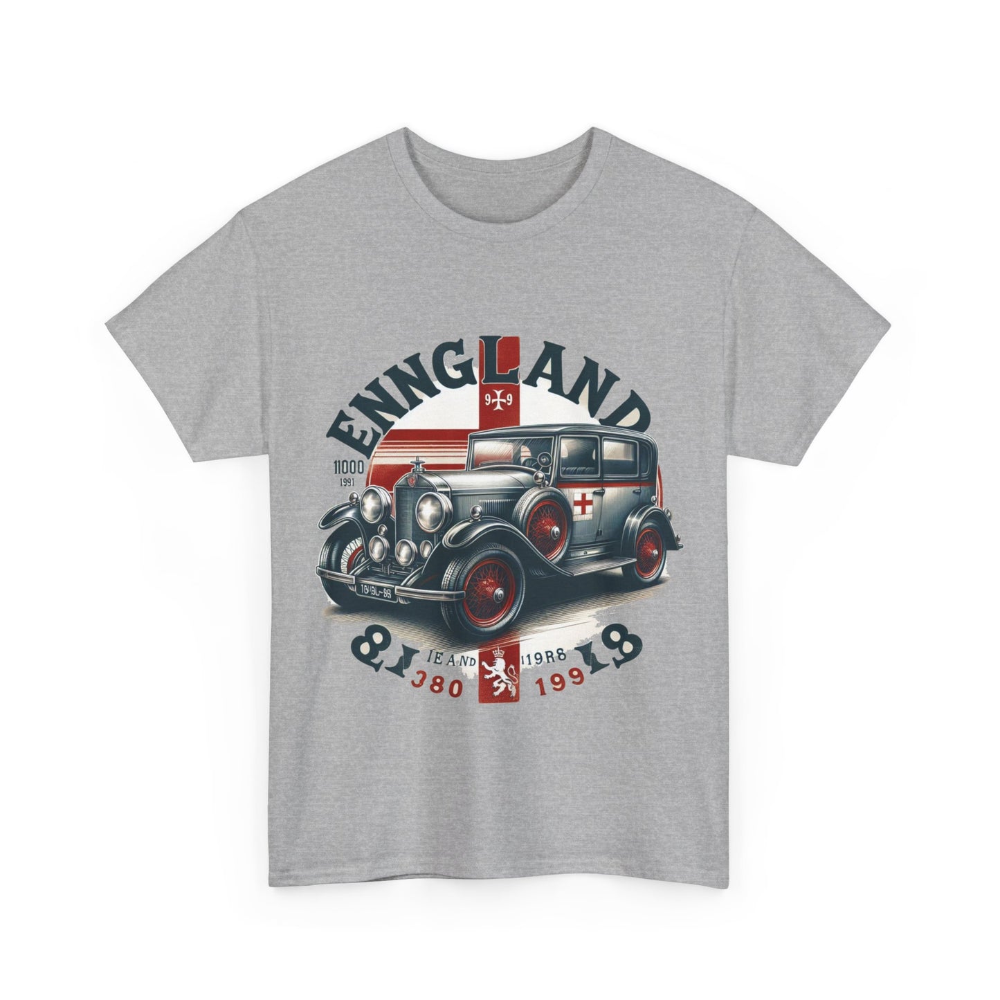 Flag Village UK Vintage Car Flag T-SHIRT Heavy Cotton Tee UK0016