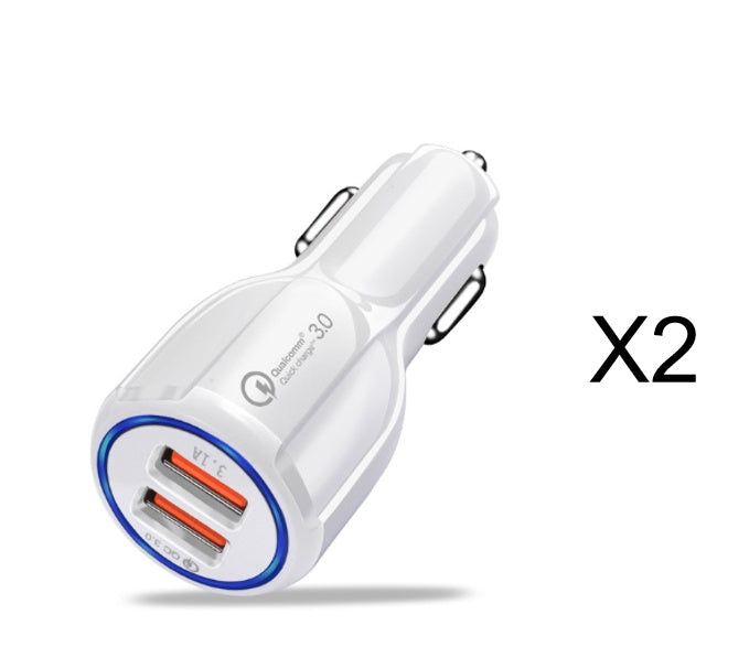 Flag Village Auto Tools Quick Charge 3.0 Car Charger For Mobile Phone Dual Usb Car Charger Qualcomm Qc 3.0 Fast Charging Adapter Mini Usb Car Charger