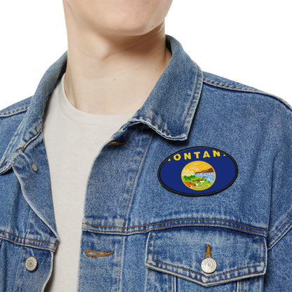 Flag Village Montana State Flag Embroidery Iron-On Patches