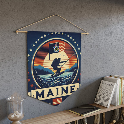 Flag Village Maine State Flag Pennant Sporting Home Wall decoration ME0002