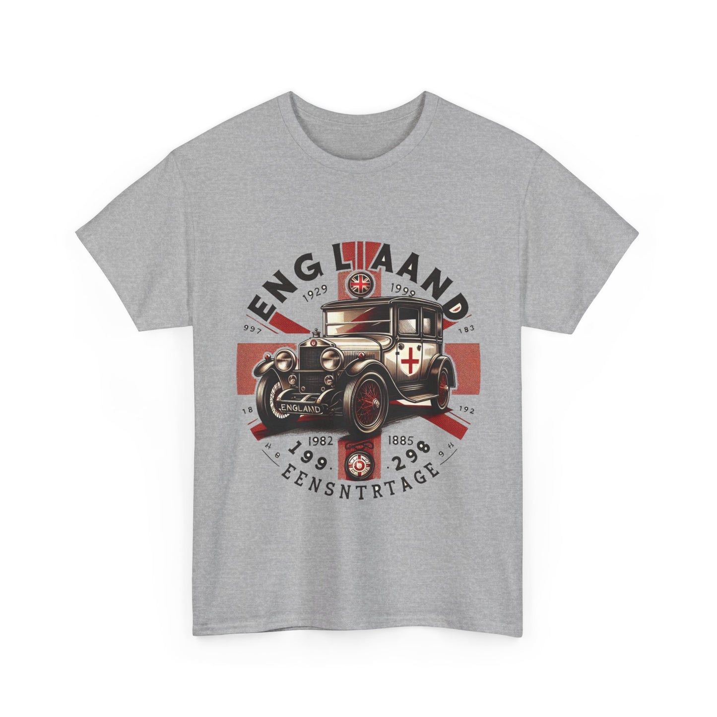 Flag Village UK Vintage Car Flag T-SHIRT Heavy Cotton Tee UK0024